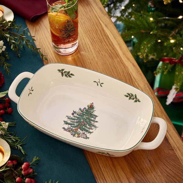 Portmeirion Spode Christmas Tree Bread Basket