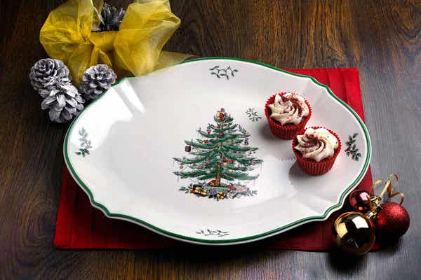 Portmeirion Spode Christmas Tree Oval Platter