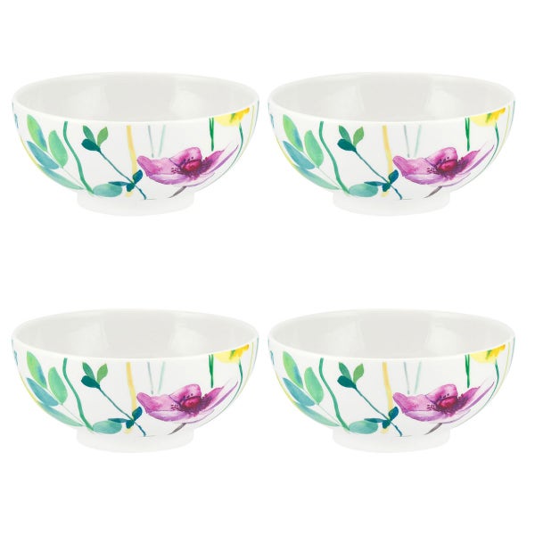portmeirion Water Garden Set of 4 Footed Bowls