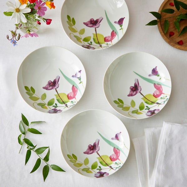 Portmeirion Water Garden Set Of 4 Pasta Bowls