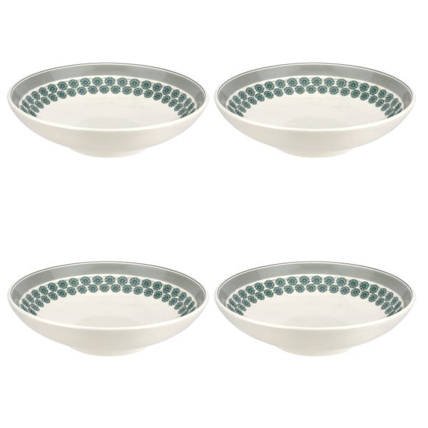 portmeirion Portmeirion Westerly Grey 8.5 Inch Pasta Bowl Set of 4