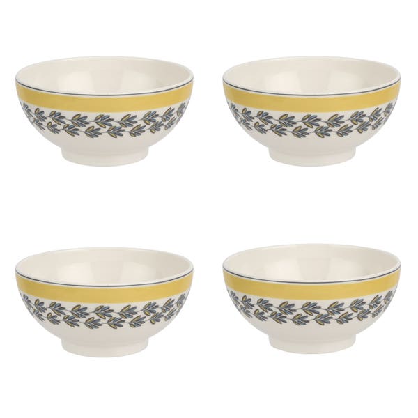 portmeirion Portmeirion Westerly Yellow 5.8 Inch Inch Cereal Bowls Set of 4