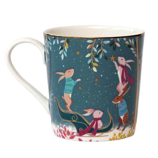Portmeirion Woodland Tales Mug Rabbit Sleigh
