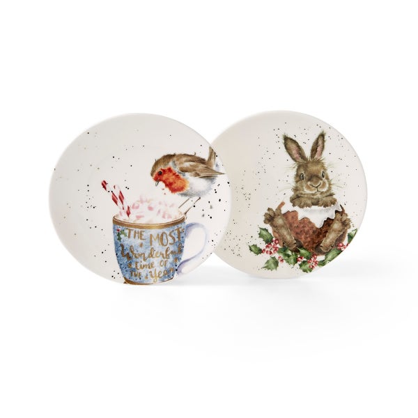 portmeirion Wrendale Designs Robin & Bunny Plate Set