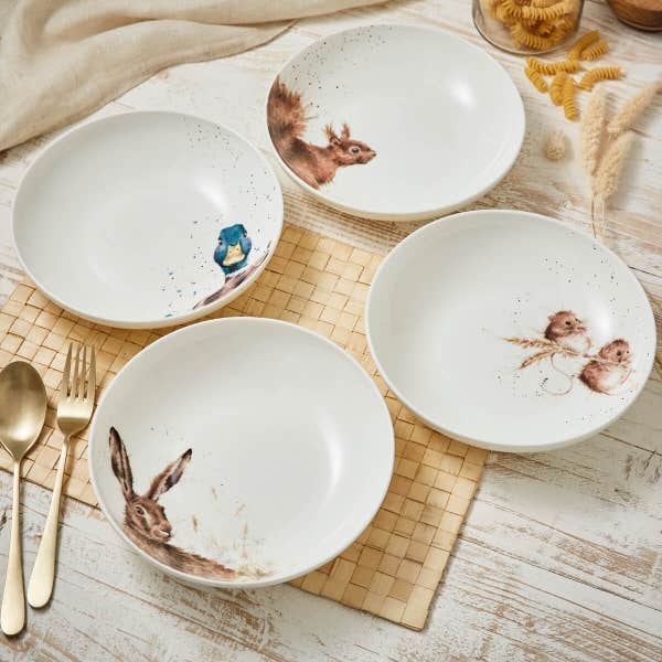 Portmeirion Wrendale Designs Set Of 4 Pasta Bowls