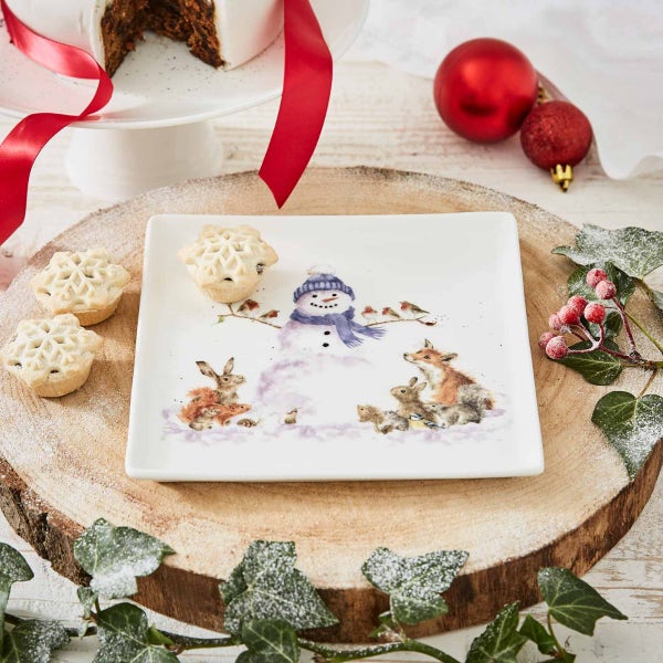 Portmeirion Wrendale Designs Snowman Square Plate