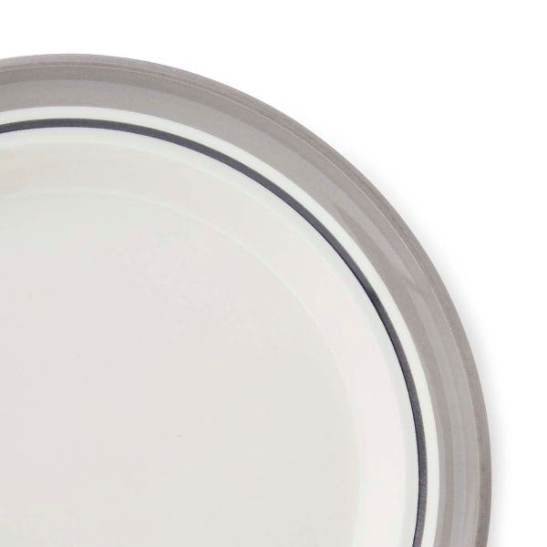Portmeirion Potter's Stripe Set Of 4 Side Plates Grey