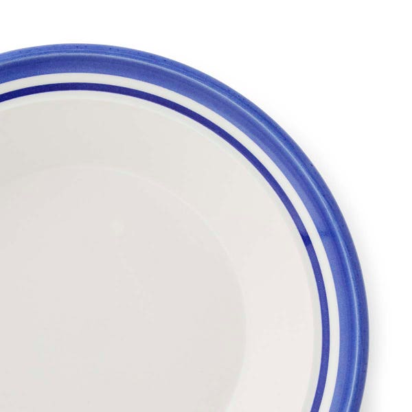 Portmeirion Potter's Stripe Set Of 4 Soup Plates Blue