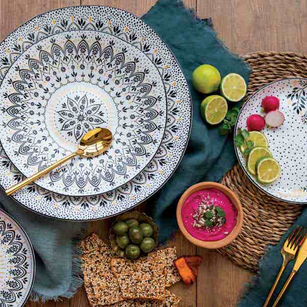 Portmeirion Sara Miller Artisanne Noir Large Serving Bowl