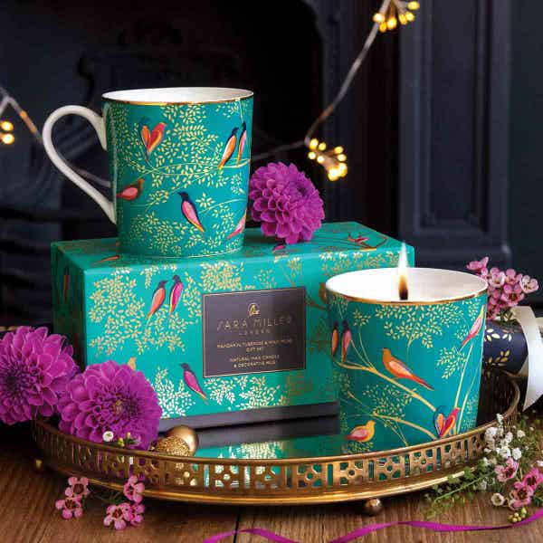 Portmeirion Sara Miller Chelsea Mug And Candle Gift Set