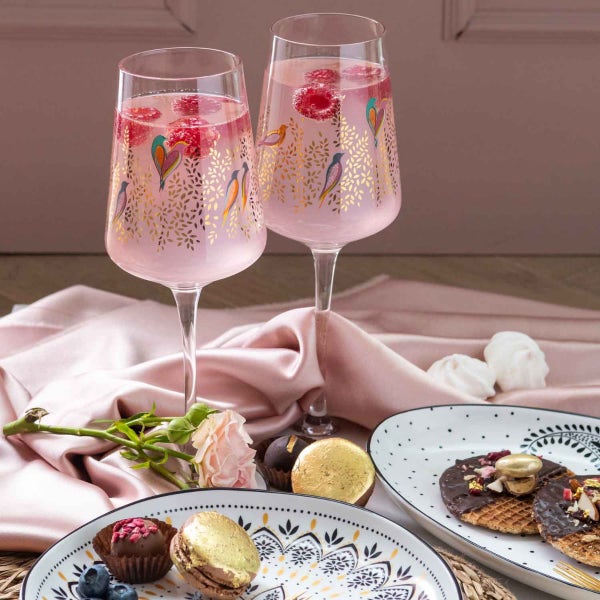 Portmeirion Sara Miller Chelsea Set Of 2 Wine Glasses