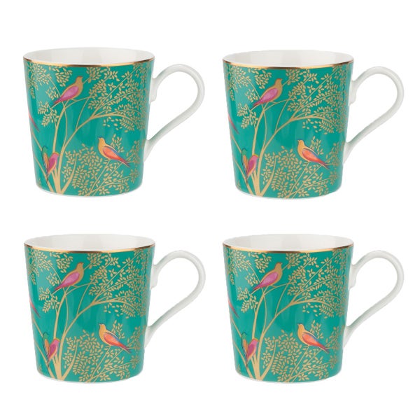 portmeirion Sara Miller Chelsea Set of 4 Mugs Green