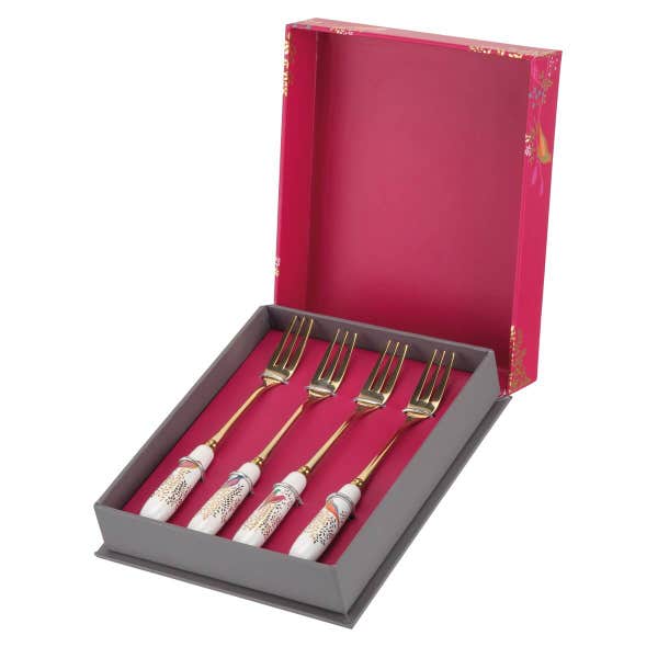 Portmeirion Sara Miller Chelsea Set Of 4 Pastry Forks