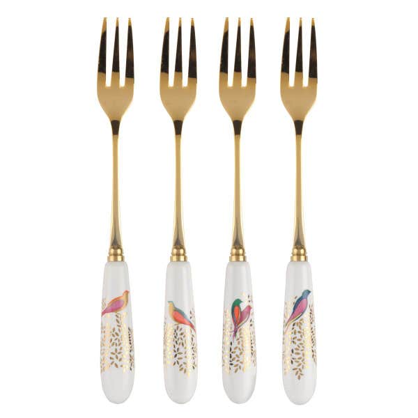 portmeirion Sara Miller Chelsea Set of 4 Pastry Forks