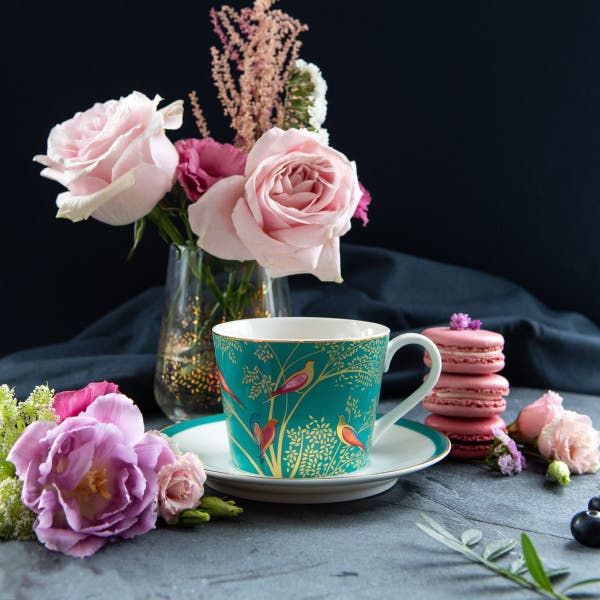 Portmeirion Sara Miller Chelsea Teacup & Saucer Green