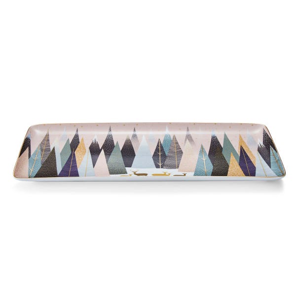 Portmeirion Sara Miller Frosted Pines Sandwich Tray