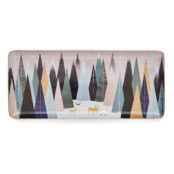 portmeirion Sara Miller Frosted Pines Sandwich Tray
