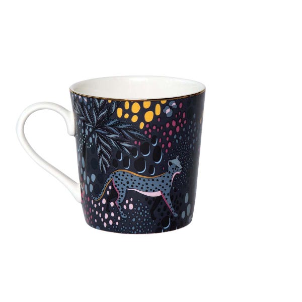 Portmeirion Sara Miller Gifting Midnight Leopard Mug