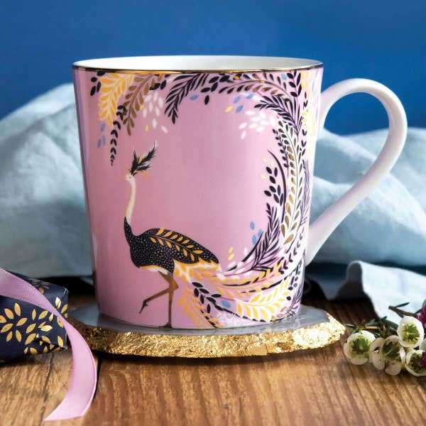 Portmeirion Sara Miller Gifting Ostrich Tail Feathers Mug