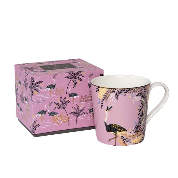 portmeirion Sara Miller Gifting Ostrich Tail Feathers Mug