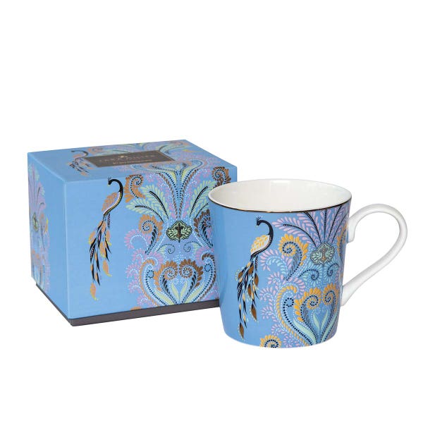 portmeirion Sara Miller Gifting Peacock Filigree Mug