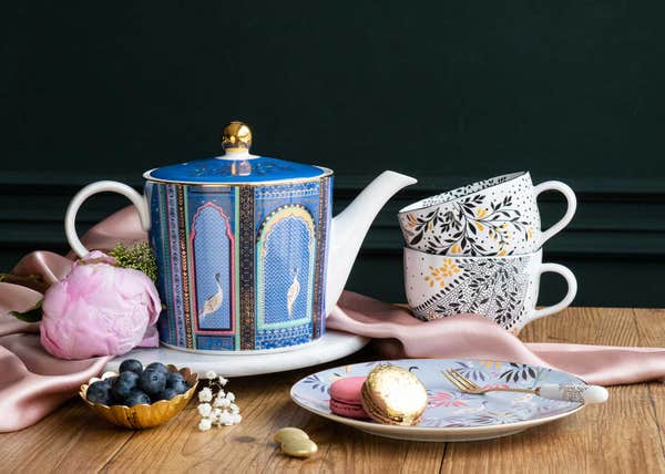 Portmeirion Sara Miller India Lattice Windows Teapot