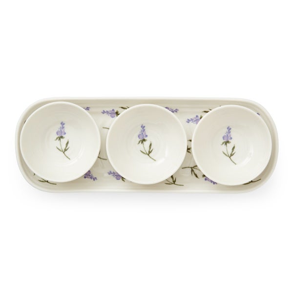 Portmeirion Sophie Conran Lavandula 3 Bowl & Tray Set