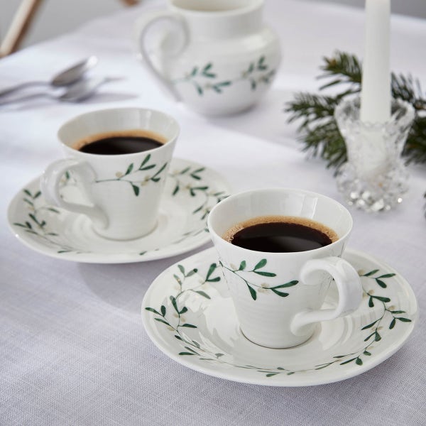 Portmeirion Sophie Conran Mistletoe Espresso Cups Set