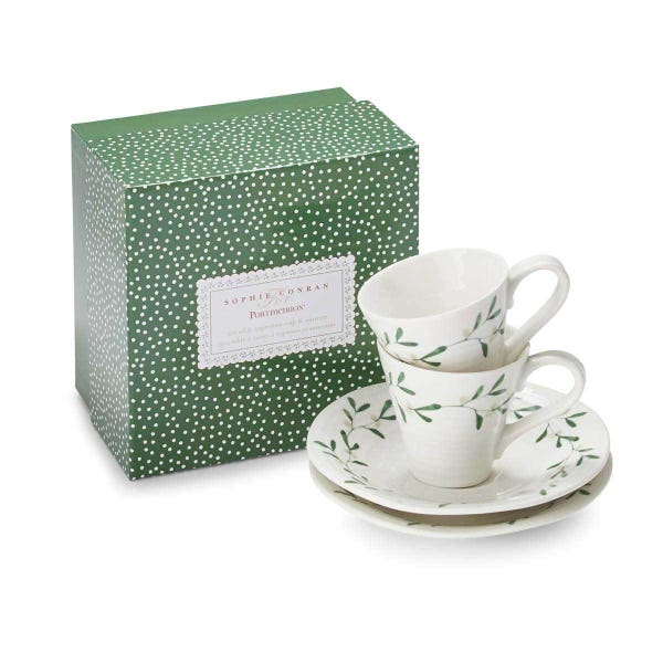 Portmeirion Sophie Conran Mistletoe Espresso Cups Set
