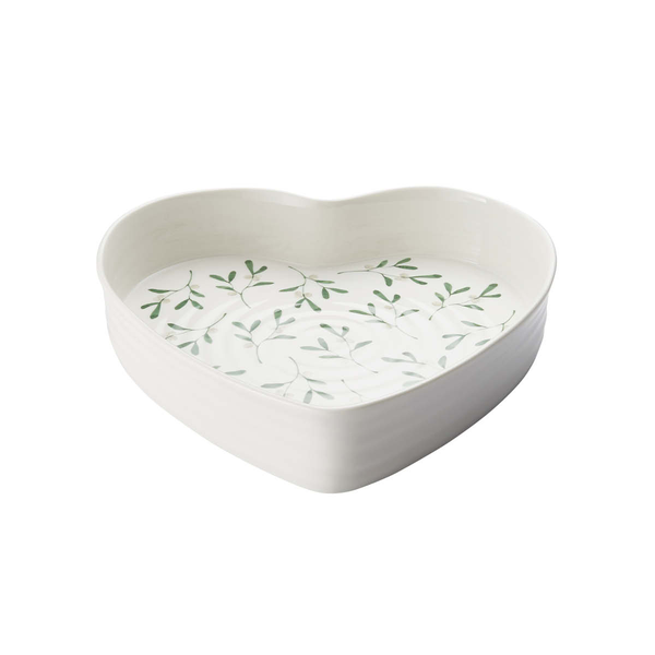 portmeirion Sophie Conran Mistletoe Heart Baking Dish