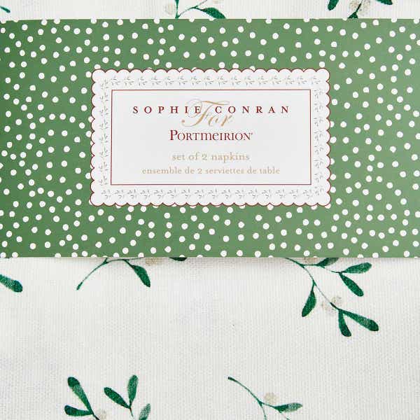Portmeirion Sophie Conran Mistletoe Set Of 2 Napkins