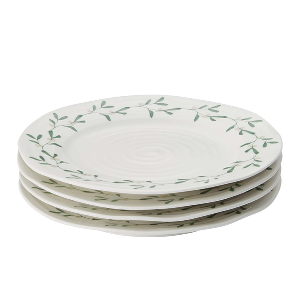 Portmeirion Sophie Conran Mistletoe Set Of 4 Side Plates