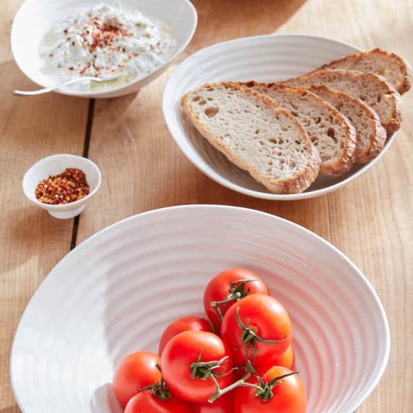 Portmeirion Sophie Conran Set Of 3 Salad Bowls White