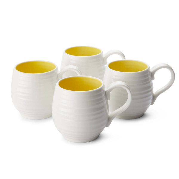 portmeirion Sophie Conran Set of 4 Barrel Mugs Yellow