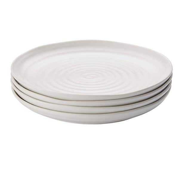 portmeirion Sophie Conran Set of 4 Coupe Buffet Plates White