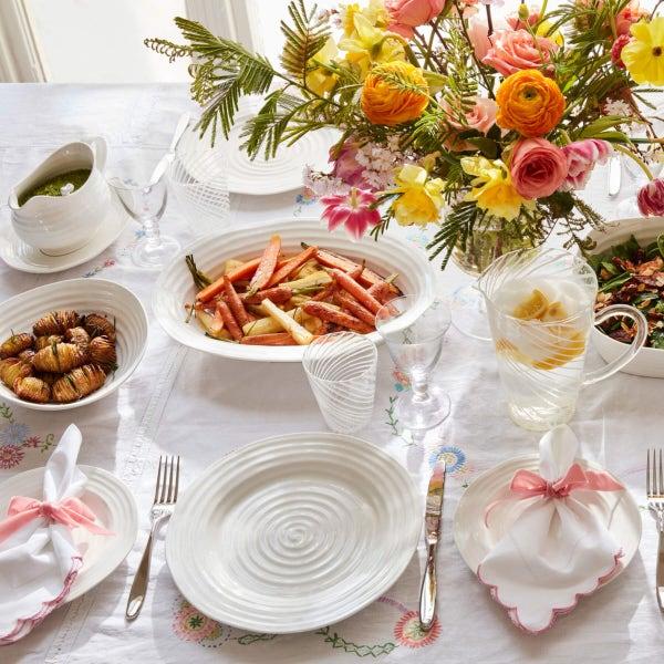 Portmeirion Sophie Conran Set Of 4 Dinner Plates White