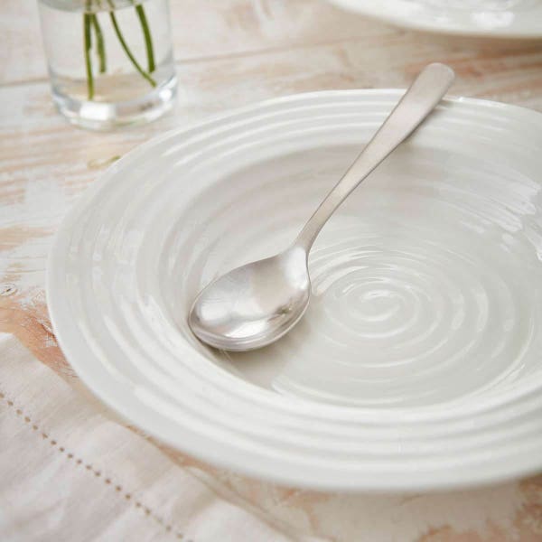 Portmeirion Sophie Conran Set Of 4 Rimmed Soup Plates White