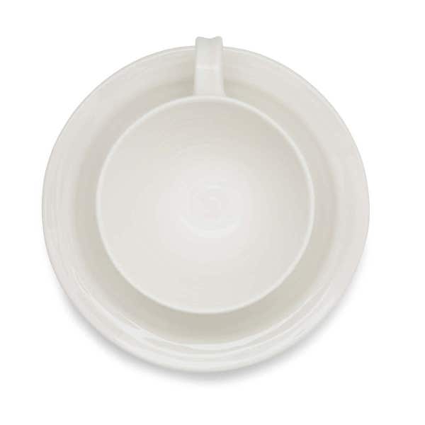 Portmeirion Sophie Conran Set Of 4 Teacup & Saucer White