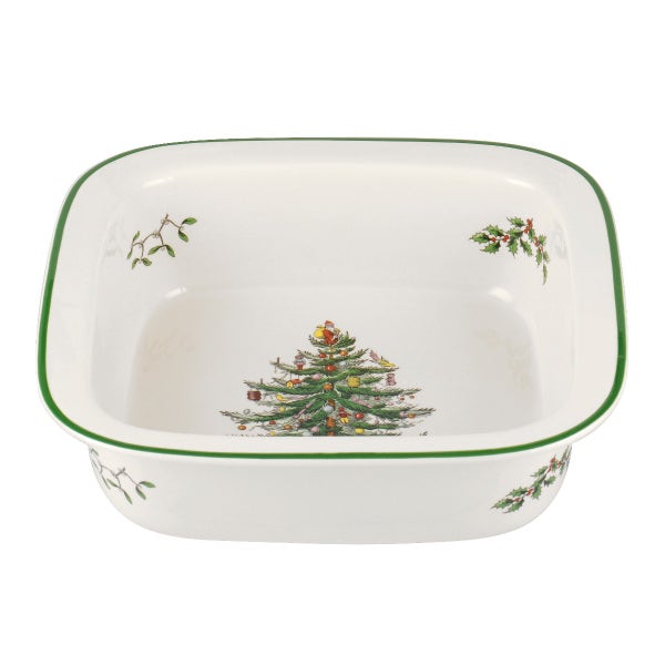 portmeirion Spode Christmas Tree 10 inch Square Rim Dish