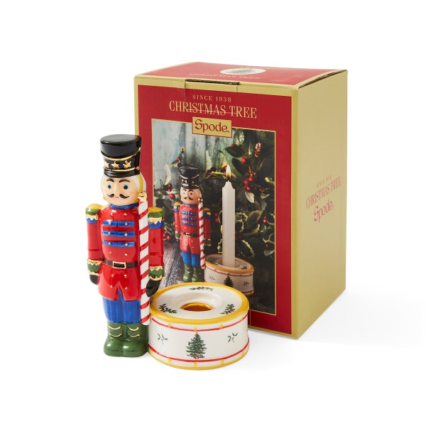 Portmeirion Spode Christmas Tree Nutcracker Candle Red