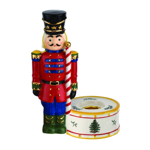 portmeirion Spode Christmas Tree Nutcracker Candle Red