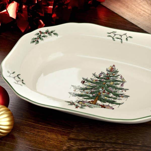 Portmeirion Spode Christmas Tree Open Vegetable Dish