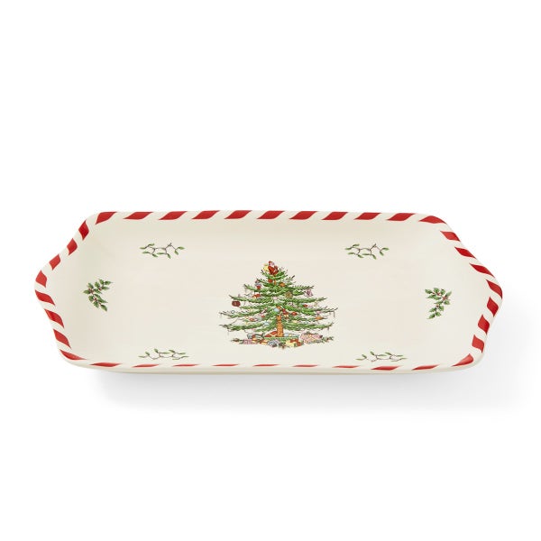 Portmeirion Spode Christmas Tree Peppermint Dessert Tray
