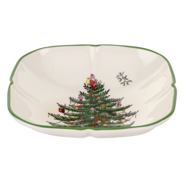 portmeirion Spode Christmas tree Sculpted Square Dish