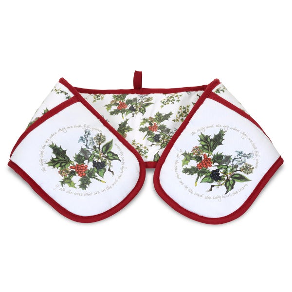 portmeirion The Holly and the Ivy Double Oven Glove