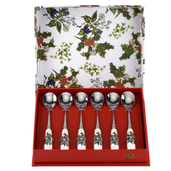 Portmeirion The Holly And The Ivy Set Of 6 Tea Spoons