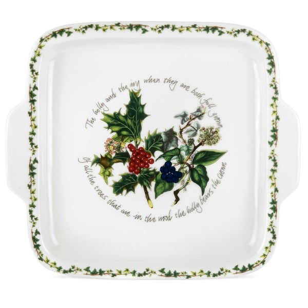 portmeirion The Holly and the Ivy Square Cake Plate