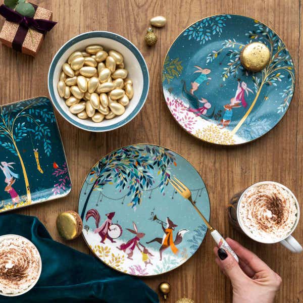 Portmeirion Woodland Tales Candy Bowl Rabbit Sleigh