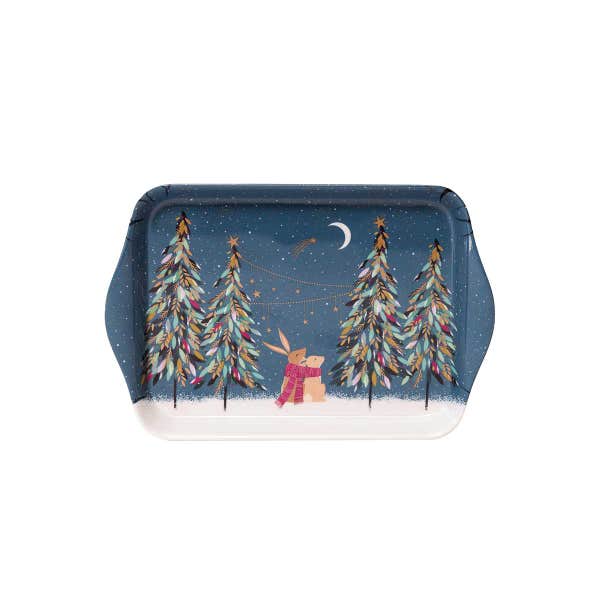 Portmeirion Woodland Tales Mug & Tray Set French Blue