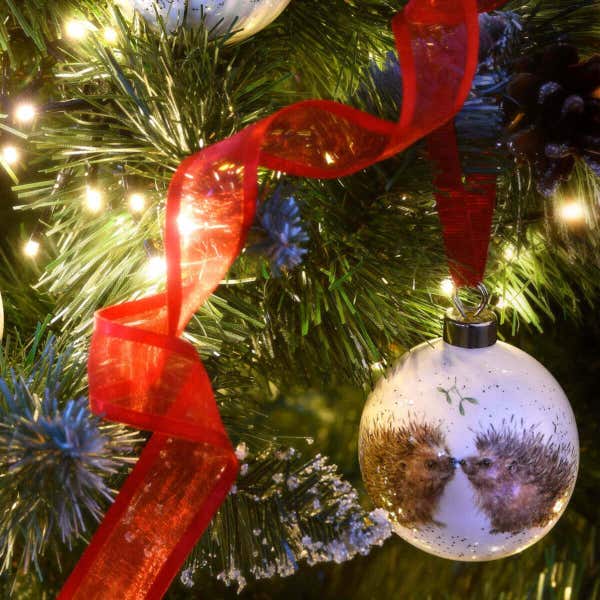 Portmeirion Wrendale Designs Hedgehugs Christmas Bauble